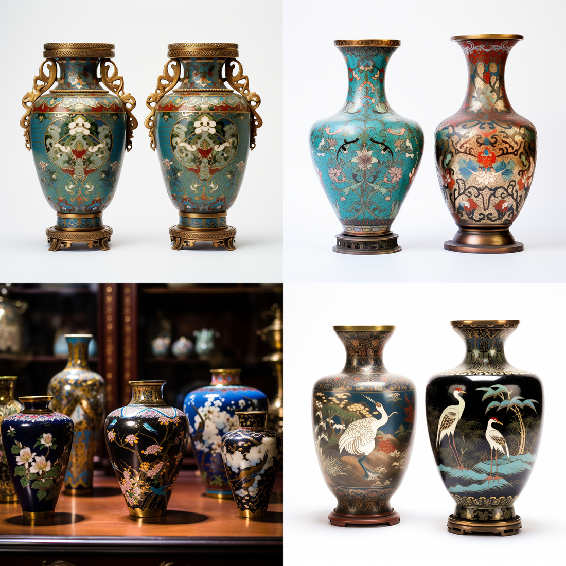 L'art du cloisonné : Boites, vases, statues