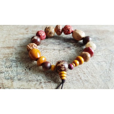 Bracelet Mala en graines bodhi bouddhiste ---