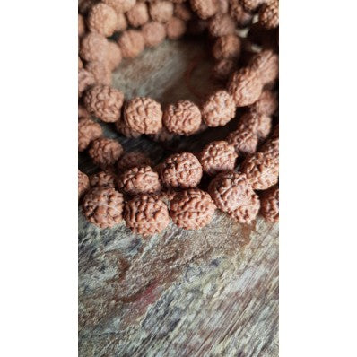 Bracelet collier mala en rudraksha tibetain ---