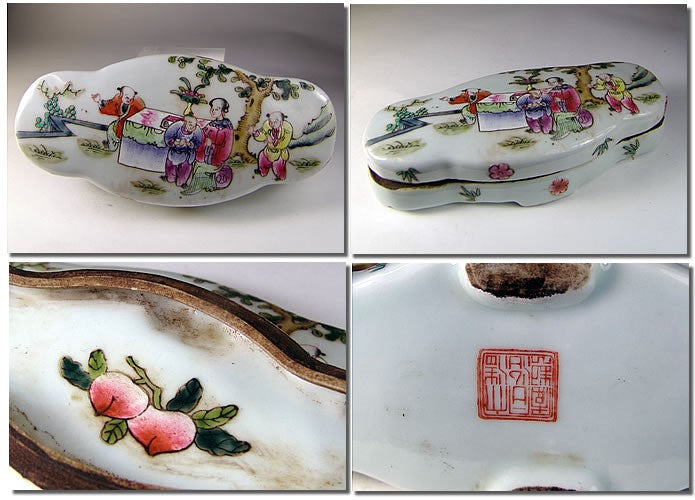 Boite chinoise en porcelaine