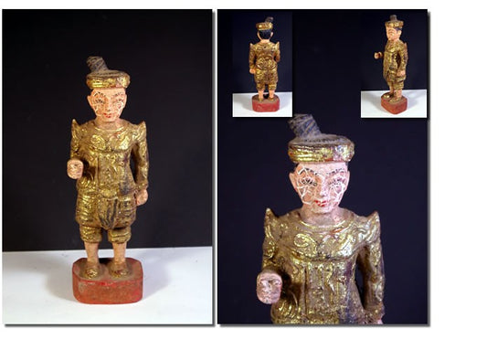 Statue Birmane : Nat birman de soldat  milieu XXème