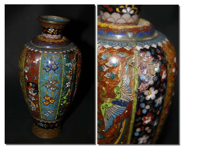 Vase cloisonné XXème